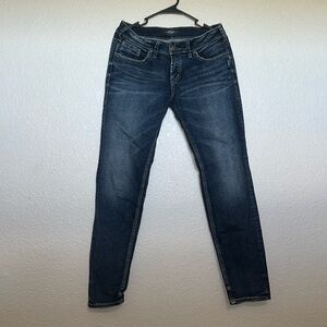 Silver Jeans Women's Ankle & Cropped Blue Jeans